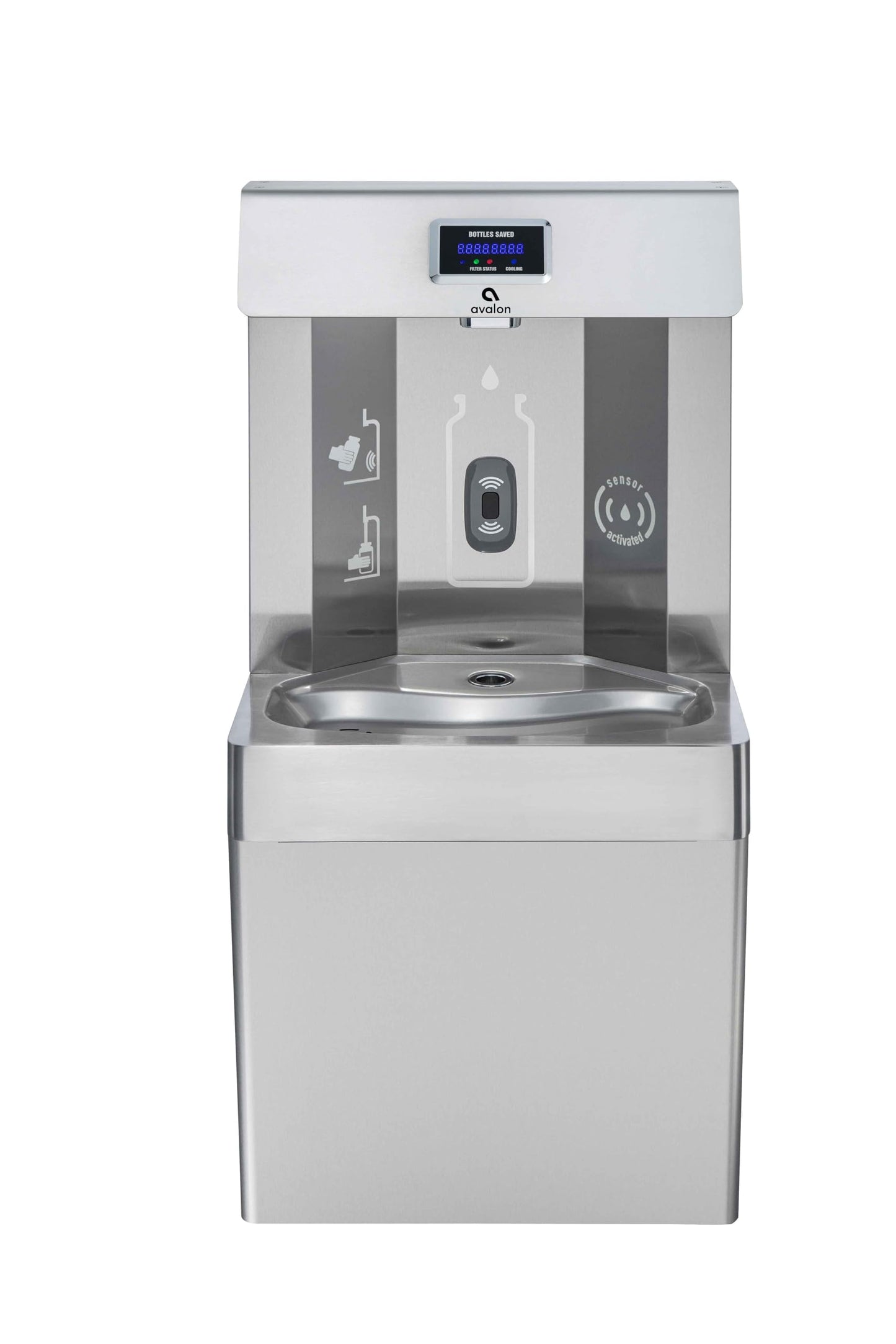 Wall Mounted Water Fountain with Bottle Filling Station