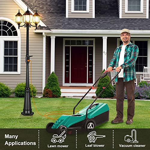 Dusk to Dawn Outdoor Lamp Post Light with GFCI Outlet