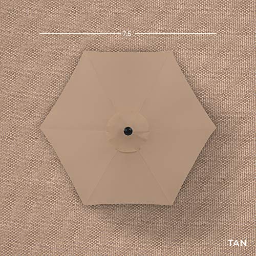 7.5ft Solar Umbrella LED Lighted Patio Umbrella