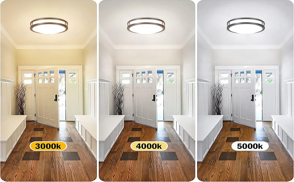 16” Brushed Nickel Flush Mount Ceiling Light Fixture