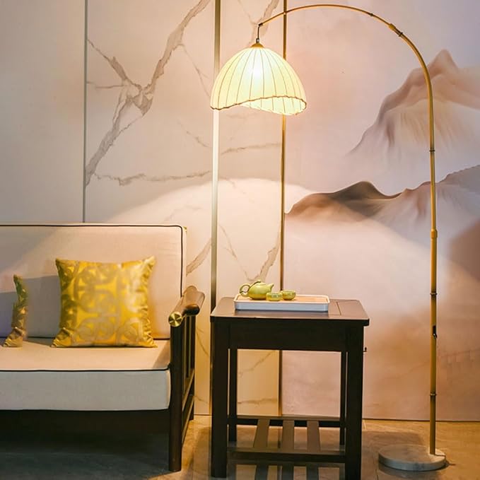 Floor Lamp Wabi-sabi Style Floor Lamp Living Room Study Tea Room B&B Retro Zen Bedroom Bedside Creative Chinese Table Lamp Floor Lamps for Living Room