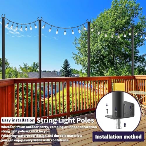 5 Ft String Light Poles (5 Foot)