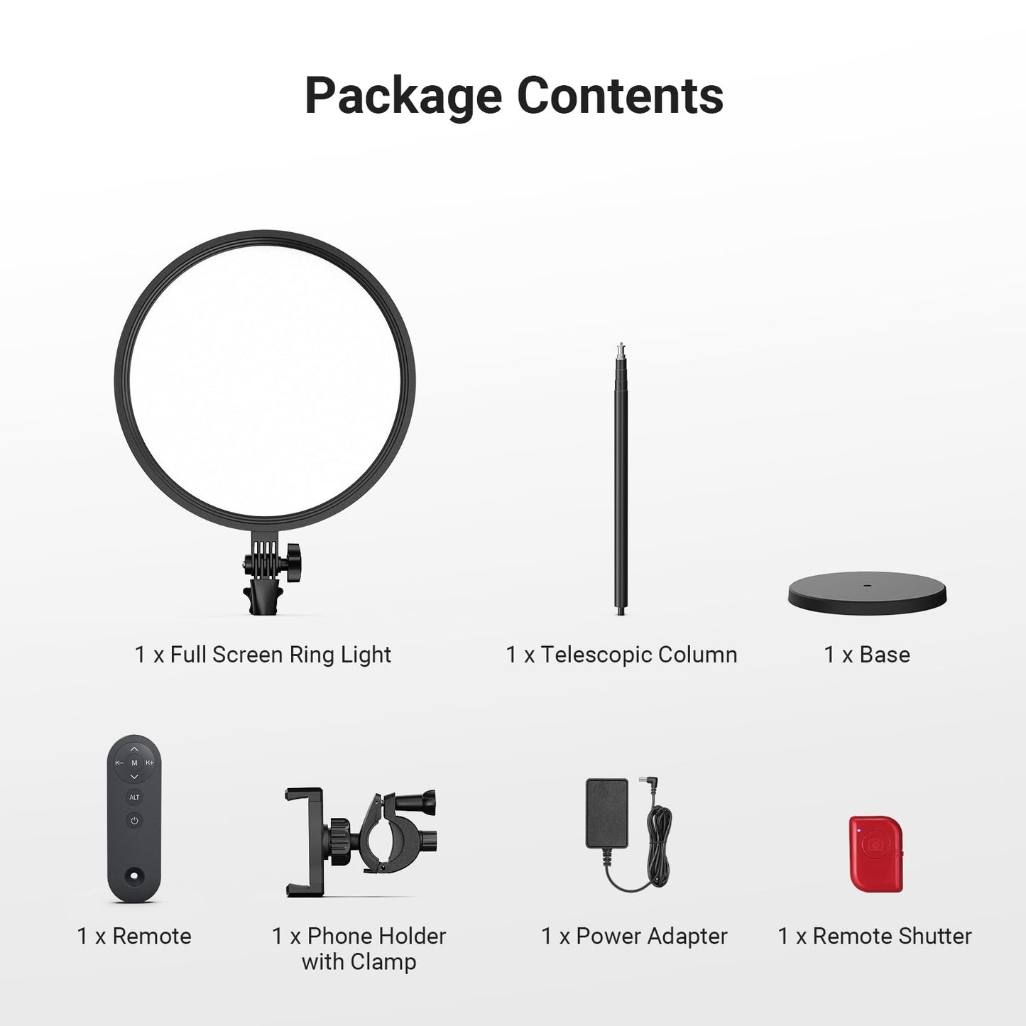 Basics 13" 45W Large Ring Light with 66" Stand