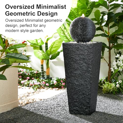 Outdoor Water Fountain with LED Light