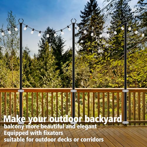 zoegi 4 Pack 10Ft String Light Poles