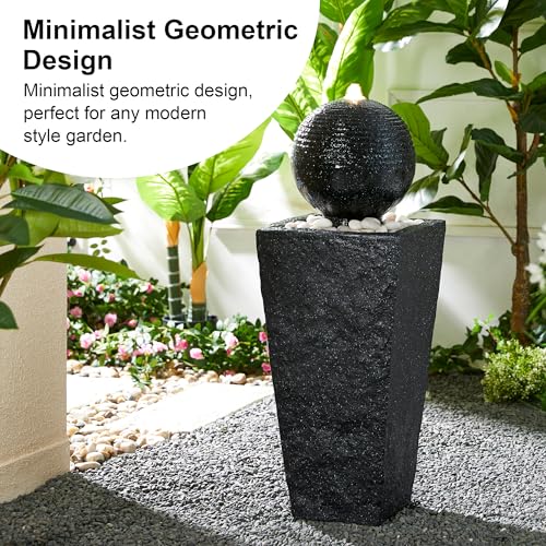 Outdoor Water Fountain with LED Light & Pump