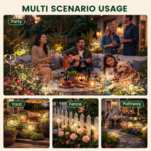 Solar Garden Lights Outdoor (4 Count)