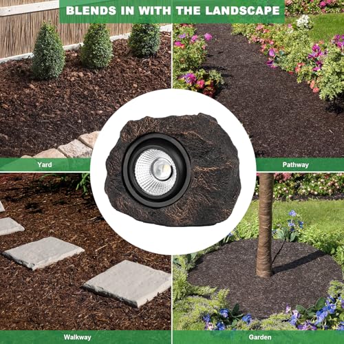 Solar Rock Lights Outdoor (2 Count)