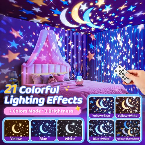 Sensory Lights Sound Machine Baby Night Light Projector Sensory Toys for Kids with Autism Toys for Girls 3