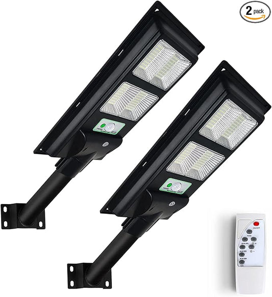 10000LM Solar Lights Outdoor,6000K Dusk to Dawn Security Led Flood Light,Remote Control Solar Street Lights for Yard, Garden,Parking Lot