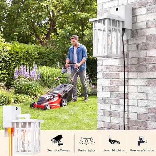 Motion Sensor Outdoor Wall Light with GFCI Outlet