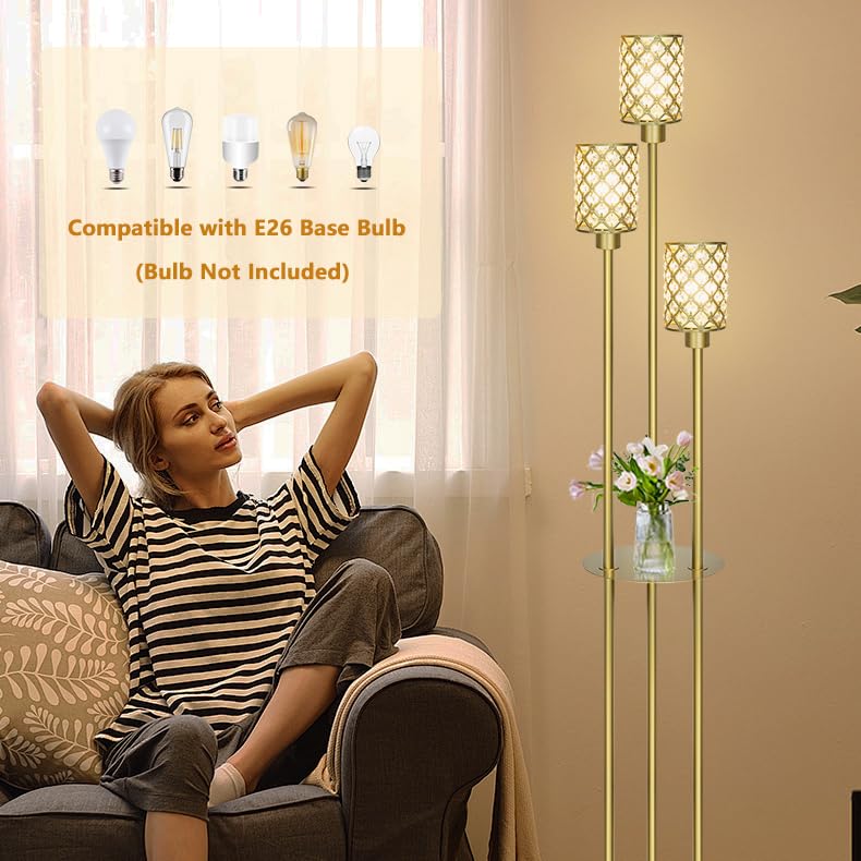 Gold Floor Lamps for Living Room (Gold)