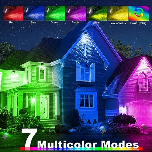 Solar Spot Lights Outdoor Color Changing (8 Count)