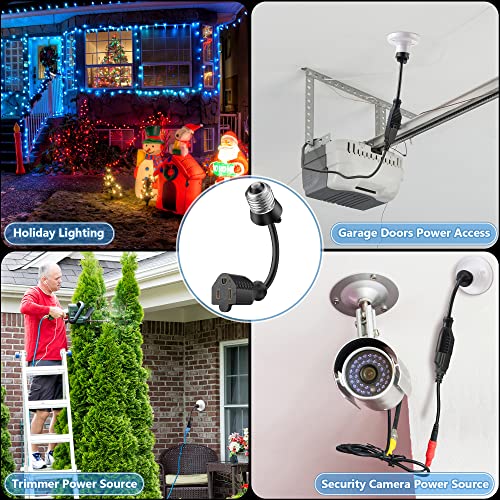 1 Pcs 3 Outlet Light Socket Adapter