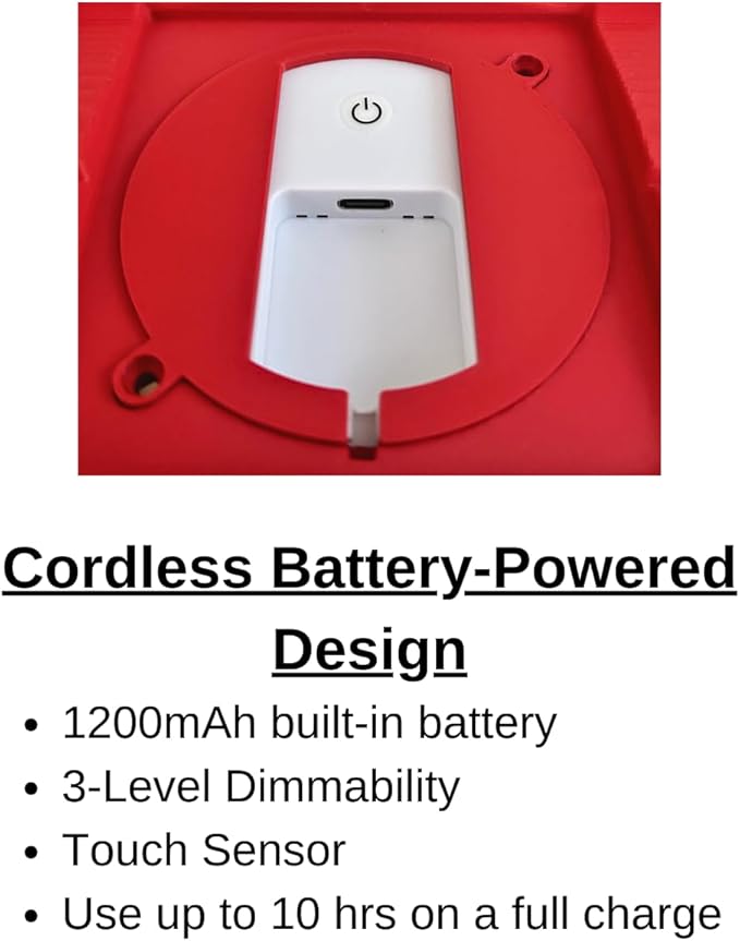 Japanese Torii Gate Lantern 2.0 XL - Exquisite Japanese Decor for Home and Room | Unique Desk Lamp and Table Lamp Design | Mini Japanese Lantern Transforms Any Space (Crimson Red (2.0 XL) - Cordless)