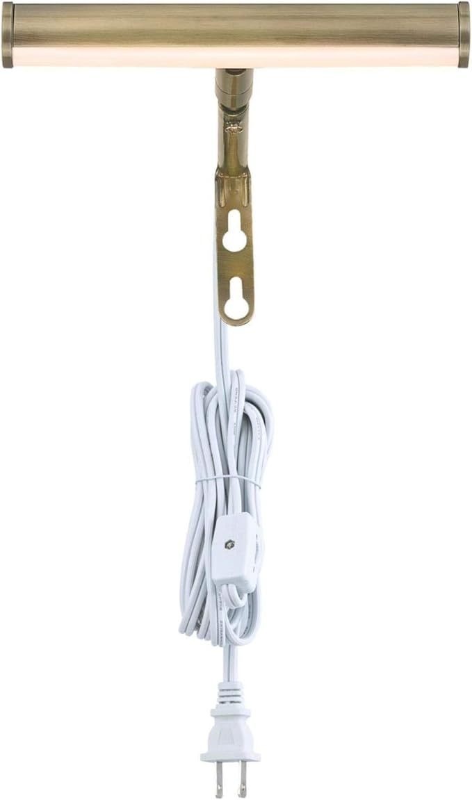 Westinghouse 7500700 7 Inch, 2 Watt Adjustable LED Picture Light, Antique Brass Finish, 3000K, White