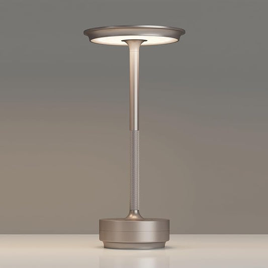 1 Pack Rechargeable Table Lamps Cordless, Portable 5000mAh Outdoor Table Light, 3 Color Stepless Dimming LED Table Lamp with Memory Function, for Home/Dinner/Patio/Restaurant.(Champagne Gold)