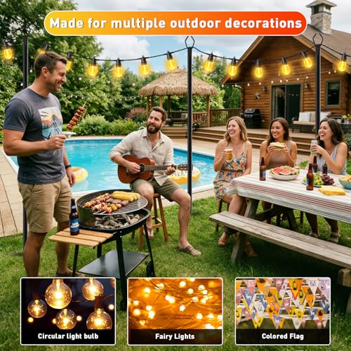 8 Pack String Light Poles (8 Count)