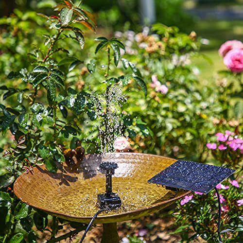 2‑Pack DIY Solar Fountain Pump with 6 Nozzles & 9.8ft Power Cord