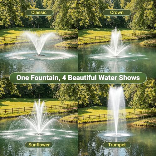 Vellara 120W Floating Pond Fountain with Built