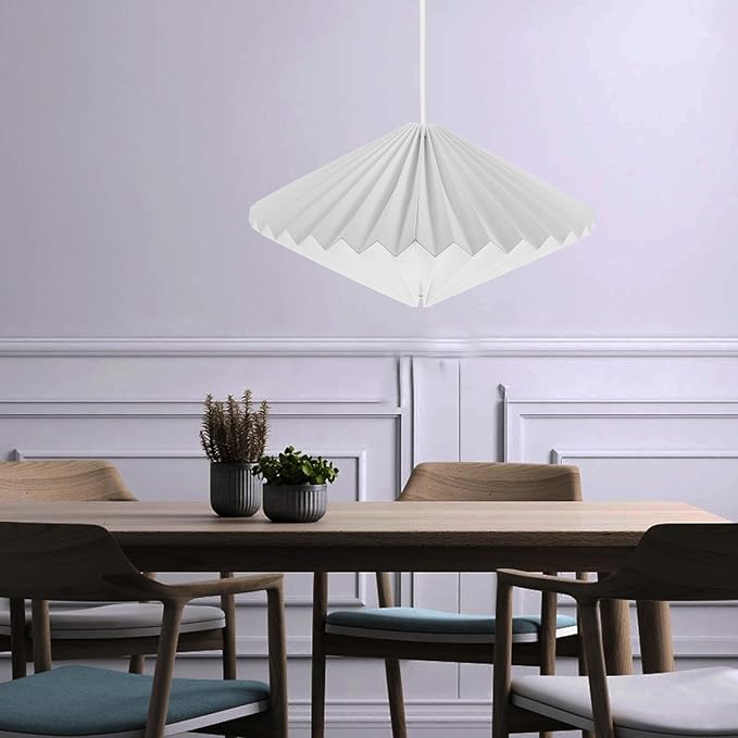 Modern Origami Folding Lantern Lampshade Premium Lamp Accessory Decorative Hanging Light Cover for Diffuse Warm Ambient Lighting