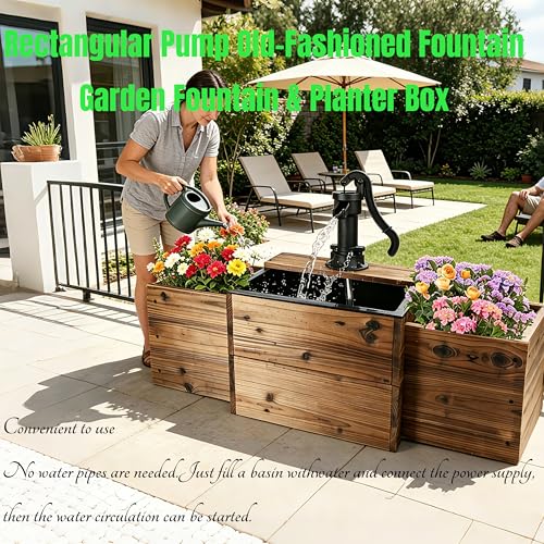 NestNature Wooden Outdoor Water Fountain