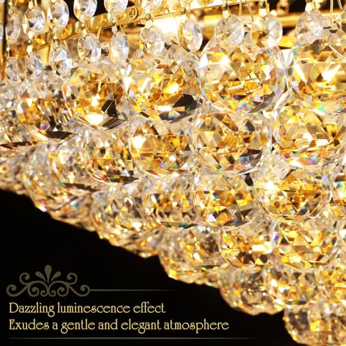 32 Inch Gold Crystal Eiffel Tower Chandelier