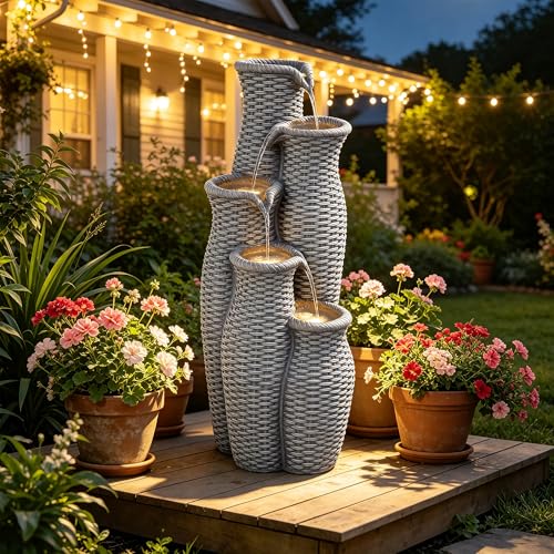 Autodaya 33" H Outdoor Water Fountain