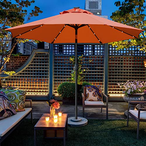 9' Solar LED Patio Umbrella