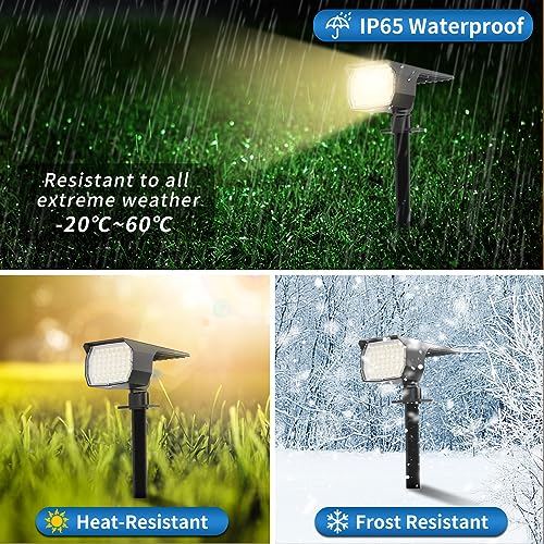 Solar Spot Lights Outdoor Waterproof Spotlight (2 Count)