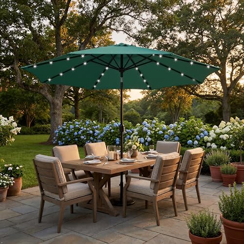 10FT Solar Patio Umbrella w