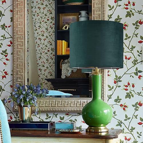 Green Velvet Lampshades (2 Count)