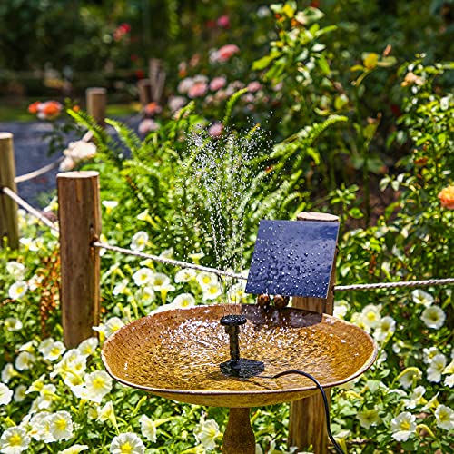DIY Solar Water Pump Kit for Water Feature Outdoor with 6 Nozzles