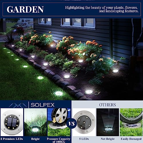 Solar Ground Lights Outdoor (12 Count)
