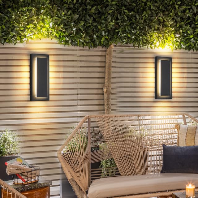 Modern Exterior Lighting Fixtures Outdoor Wall Lights (2 Count)