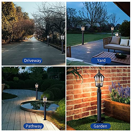 16.7" Dusk Dawn Sensor Outdoor Lamp Post Light with 3