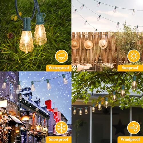 50FT Outdoor String Lights 27 Bulbs