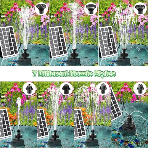 Solar Fountain Kit White Lights