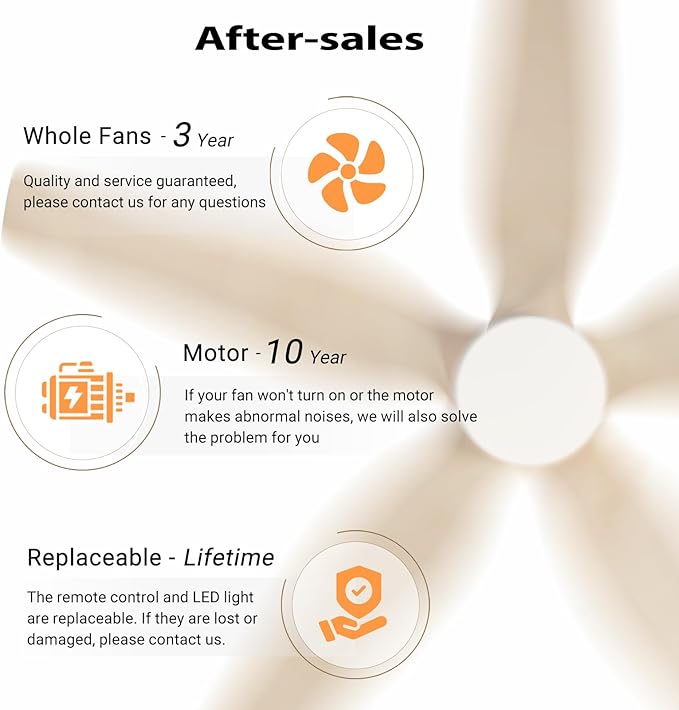 54" Ceiling Fan with Light - Low Profile Flush Mount Ceiling Fan, 6-Speed Remote Control, Solid Wood, Quiet Reversible DC Motor, Wood/White Finish, for Bedroom, Living Room, Porch - Aura Lighting