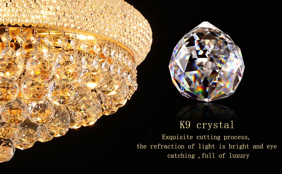 18" W 9 Light Luxury Foyer Chandeliers