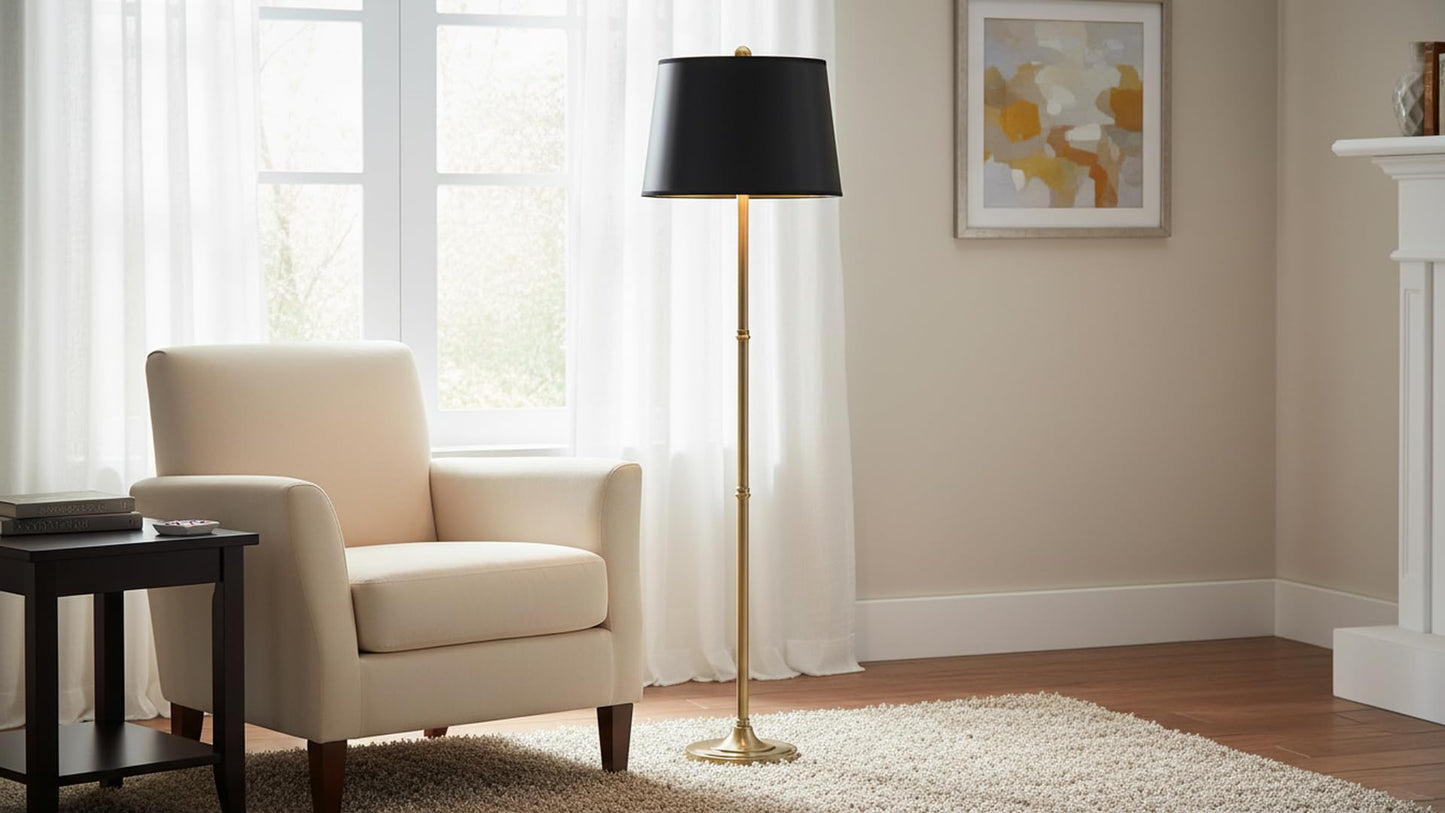 32327 Transitional Hardback Empire Shaped Spider Construction Lamp Shade in Black w