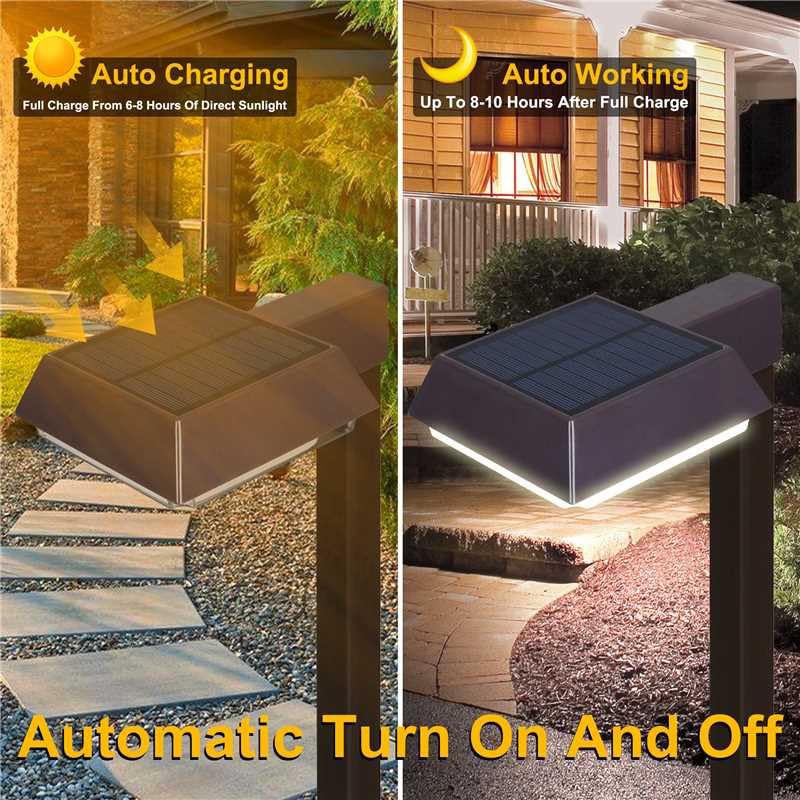 Bobcat Solar Pathway Lights Outdoor Super Bright 300 lumens with 2 (4 Count)