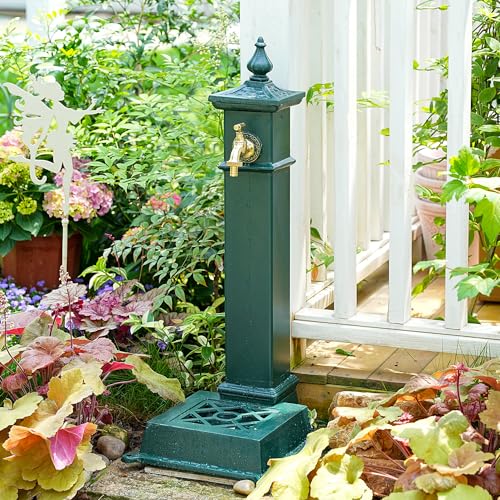 Freestanding Cast Iron Outdoor Water Column with Faucet