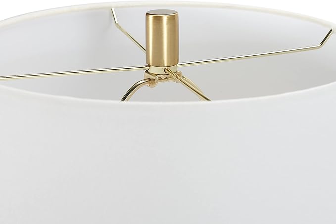 Nourison Home 29" White & Gold Terrazzo Speckled Buffet Lamp, Modern, Contemporary, Glam Table Lamp for Bedroom, Living Room, Dining Entryway