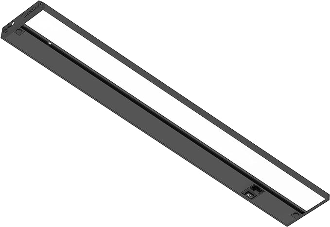 LAGOM Halo Under Cabinet Light, 18‑Inch Hardwired Dimmable LED, 2700K/4000K/5000K, Power Cord Sold Separately, Black, UC0118BK27