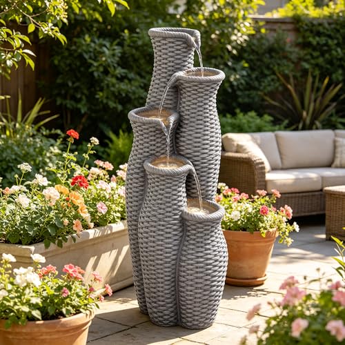 Autodaya 33" H Outdoor Water Fountain