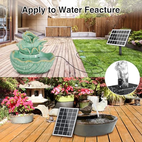Solar Fountain Works in Cloudy Day with 2000mAH Battery Backup