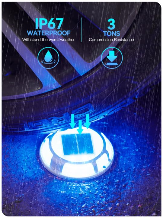 Solar Driveway Lights Dock Lights Waterproof 16 Pack (16 Count)