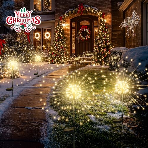 8 Pack Solar Firework Lights Outdoor (8 Count)