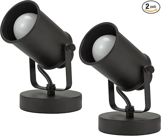 Catalina Lighting Modern Multipurpose Spotlight Desk or Wall Mount Accent Lamp, 6", Dark Bronze, Set of 2